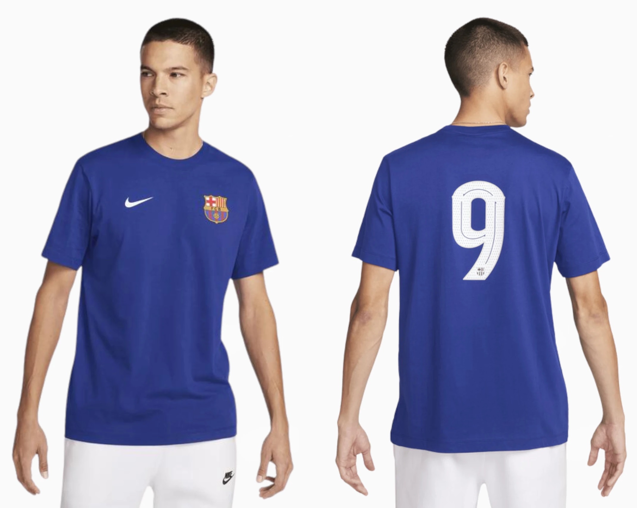 Nike FC Barcelona tričko s číslom 9 modré pánske