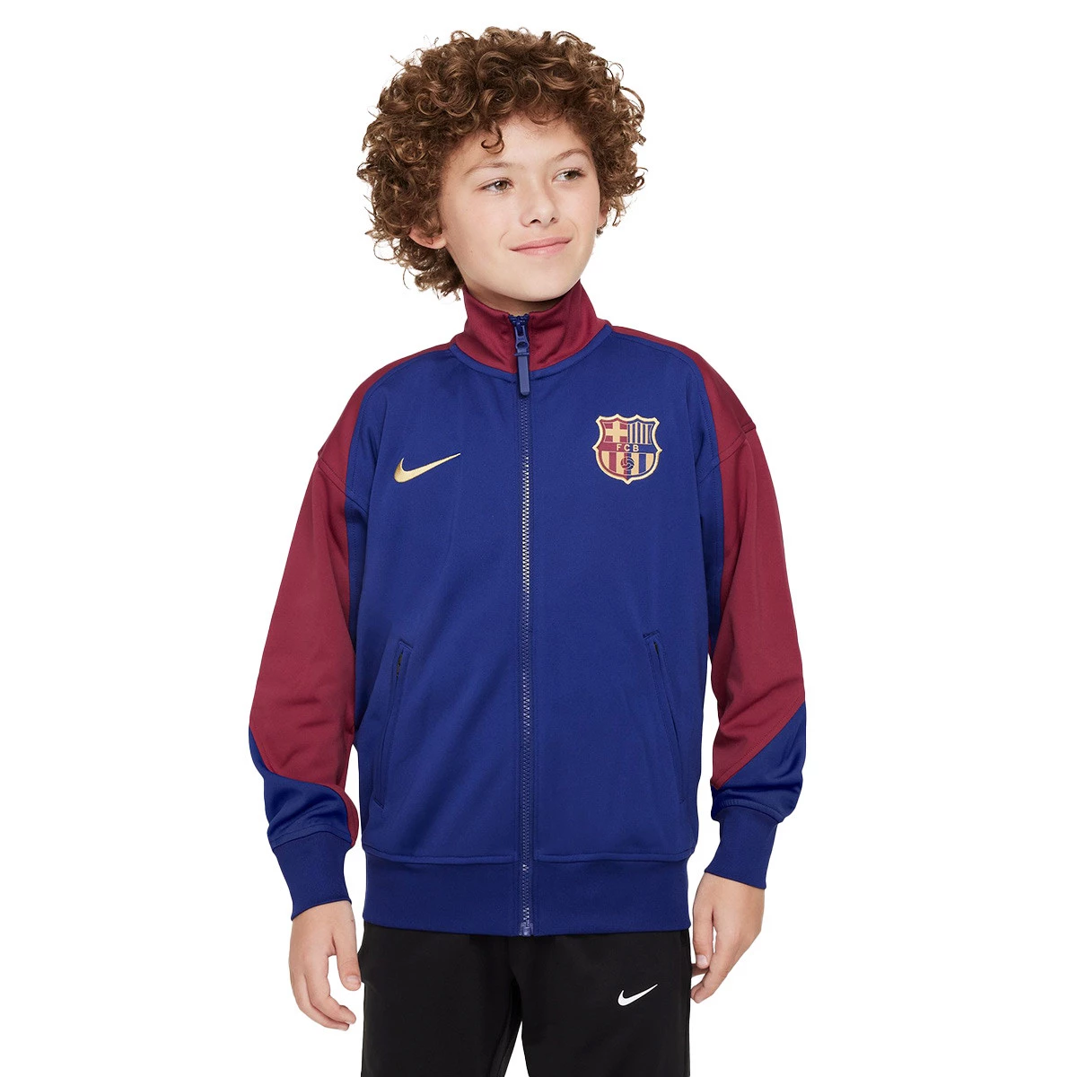 Nike FC Barcelona mikina / bunda modro-červená detská