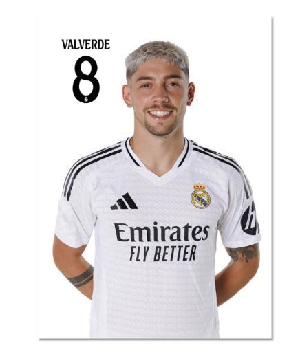 Real Madrid Federico Valverde pohľadnica 