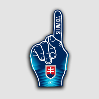 Slovakia Slovensko fan ruka modrá - SKLADOM