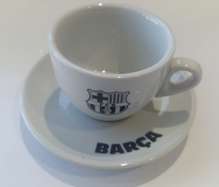 FC Barcelona café set biely (hrnček + podšálka)