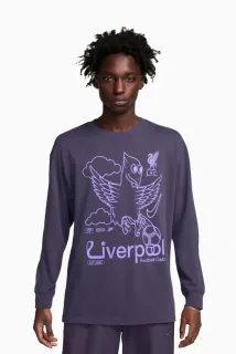 Nike Liverpool FC tričko s dlhými rukávmi fialové pánske