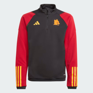 Adidas AS Rím - AS Roma tréningová mikina čierno-červená detská