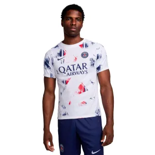 Nike Paris Saint-Germain PSG predzápasový dres biely pánsky 2024-2025