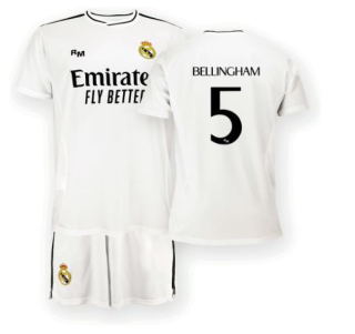 Real Madrid Jude Bellingham set detský domáci - dres + kraťasy (2024-25) - oficiálna replika - SKLADOM