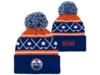 Outerstuff Edmonton Oilers zimná čiapka modro-oranžová detská